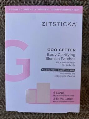 ZitSticka Goo Getter Body Clarifying Blemish Patches - Niacinimide NEW PC